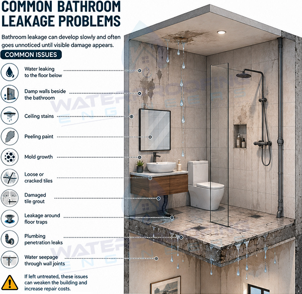 Signs You Need Bathroom Waterproofing and Common Bathroom Leakage Problems
