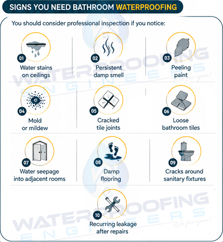 Signs You Need Bathroom Waterproofing and Common Bathroom Leakage Problems