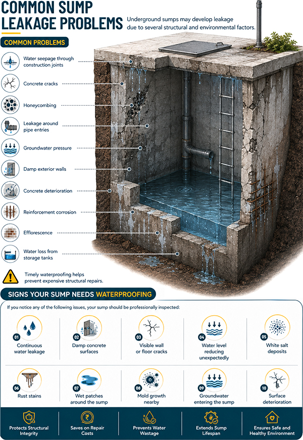 Common Sump Leakage Problems