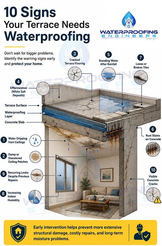 Signs Your Terrace Needs Waterproofing