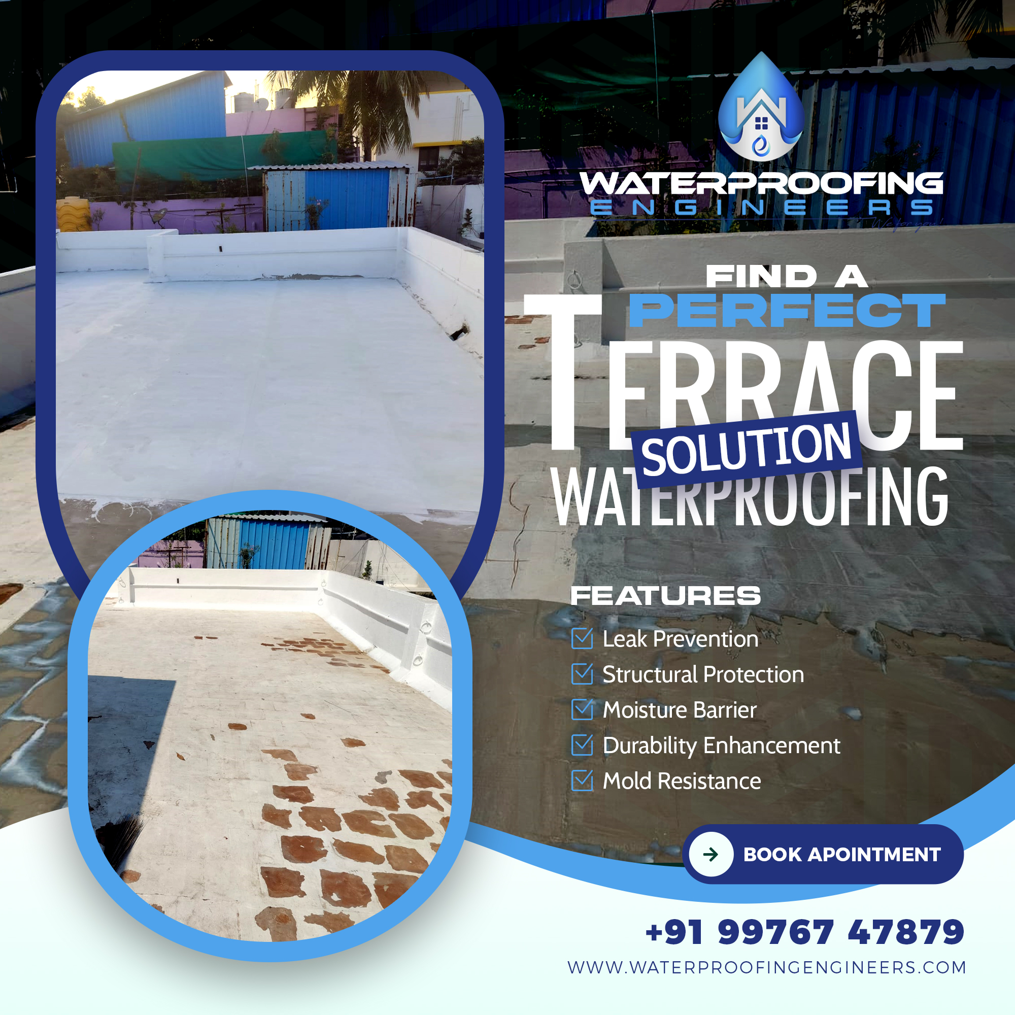 Protect Your Terrace with Expert Waterproofing Services by Waterproofing Engineers, Chennai