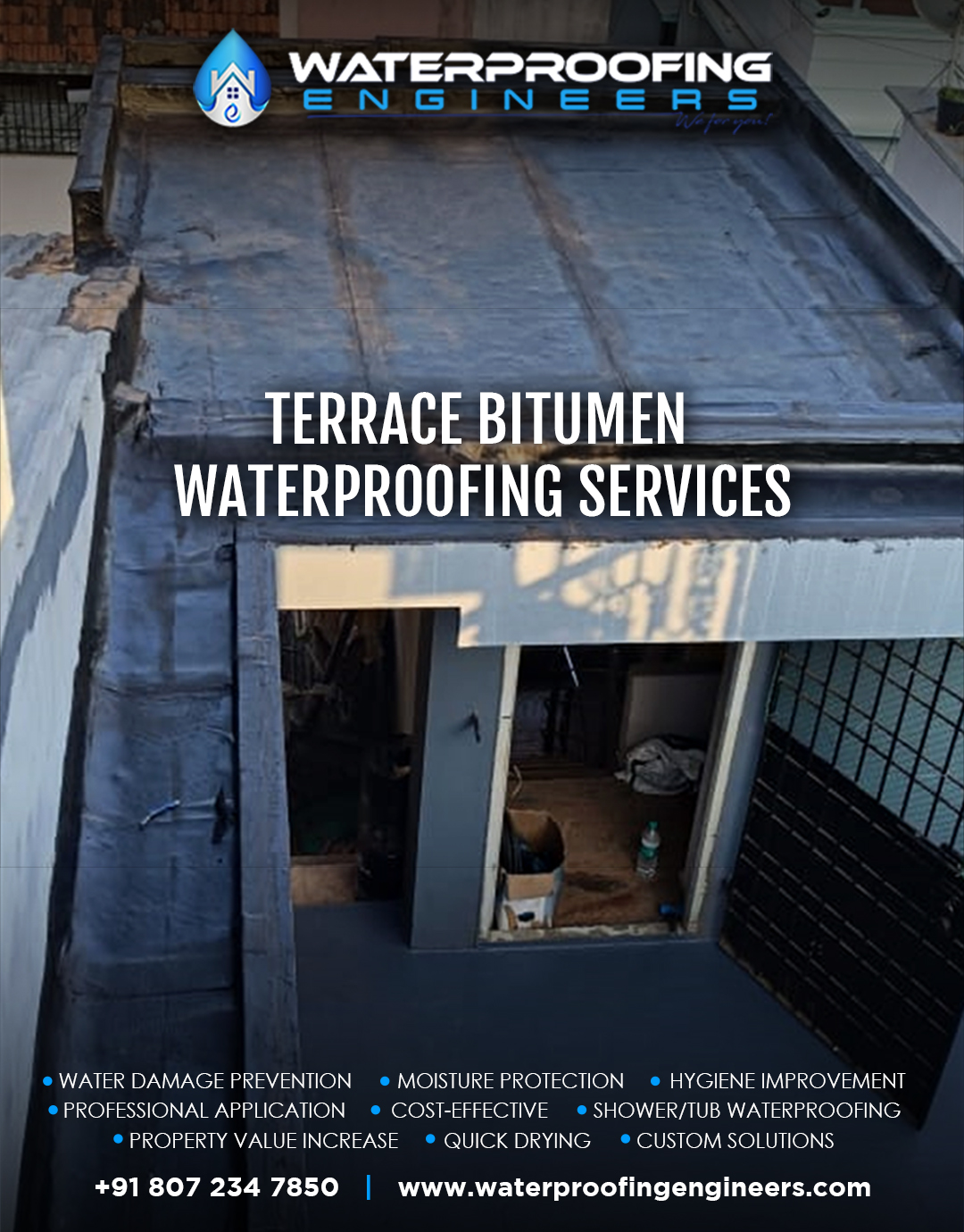 Terrace Bitumen Waterproofing Services in Neelankarai, Chennai