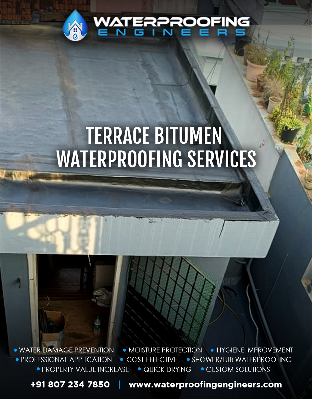 Terrace Bitumen Waterproofing Services in Neelankarai, Chennai. Terrace Bitumen Waterproofing Services in Neelankarai, Chennai.